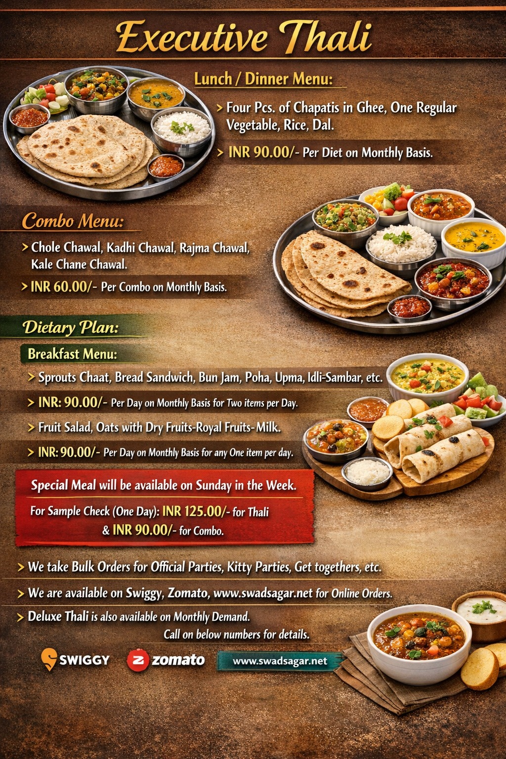 Swad Sagar Monthly Plan